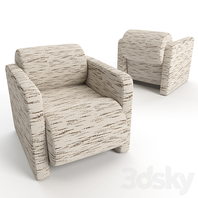 Esfera club chair 3ds Max - thumbnail 1