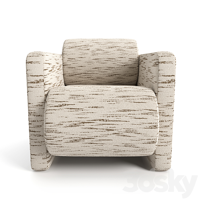 Esfera club chair 3ds Max - thumbnail 2