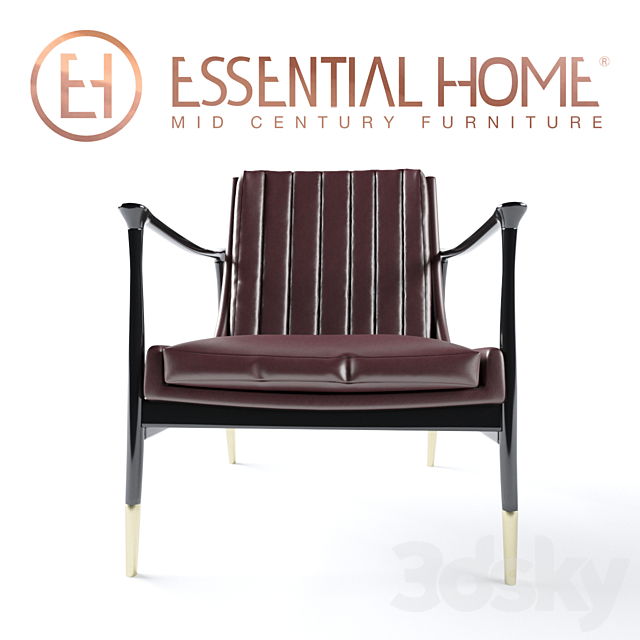 Essantial Home – Hudson Armchair 3DSMax File - thumbnail 2