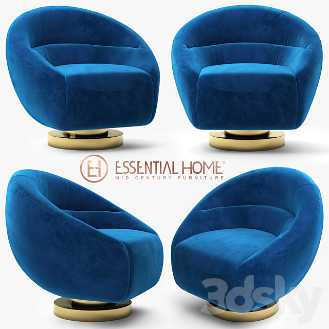 Essential Home _Mansfield armchair 3ds Max - thumbnail 1