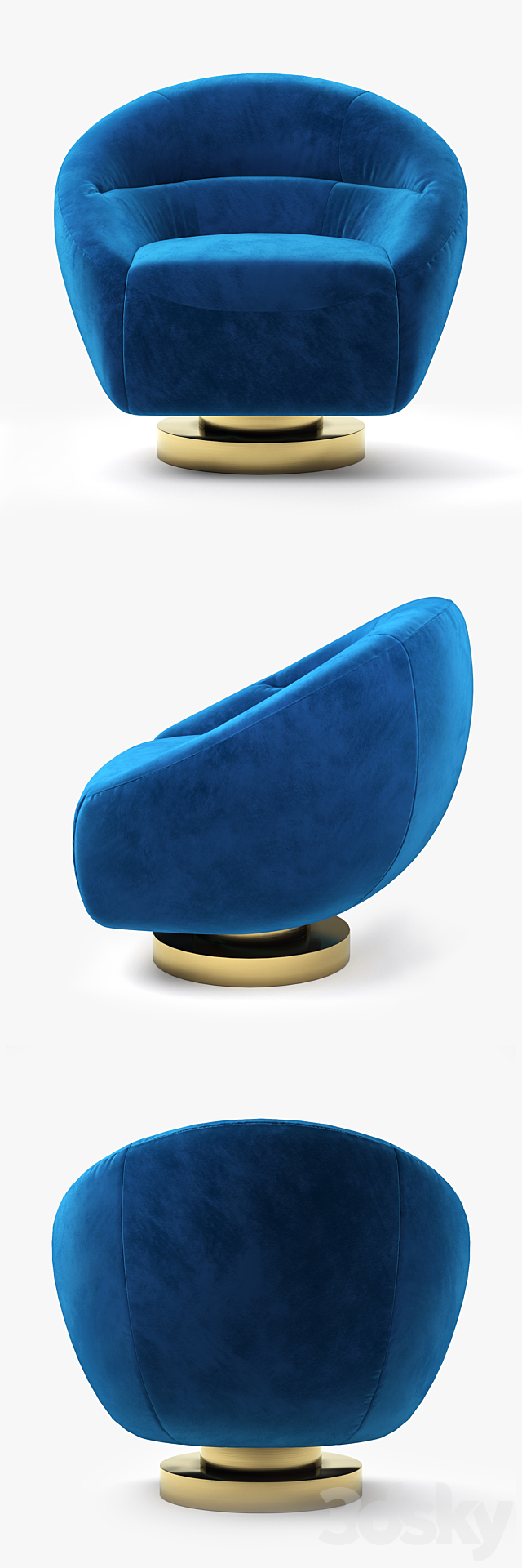 Essential Home _Mansfield armchair 3ds Max - thumbnail 2