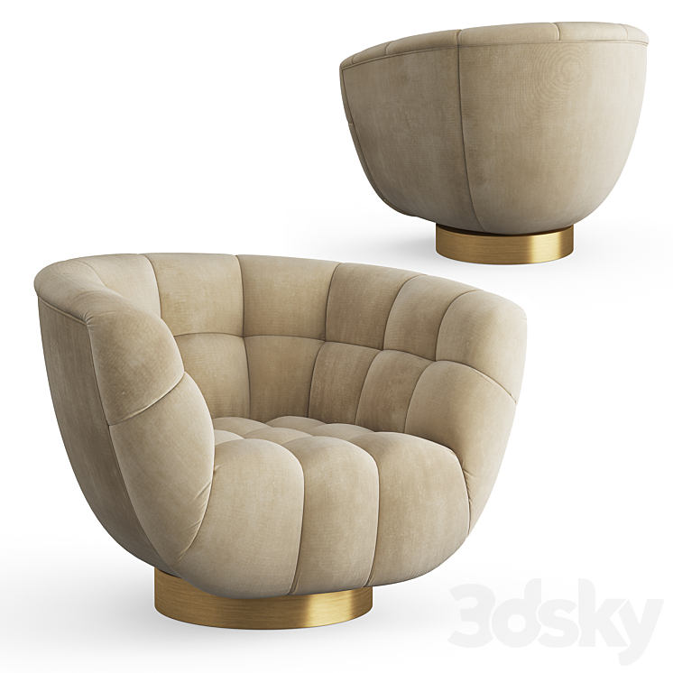 Essex Armchair 3DS Max - thumbnail 1