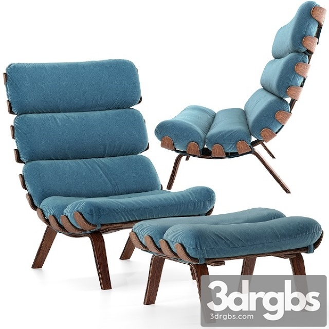 Essey Armchair And Ottoman 3dsmax Download - thumbnail 1