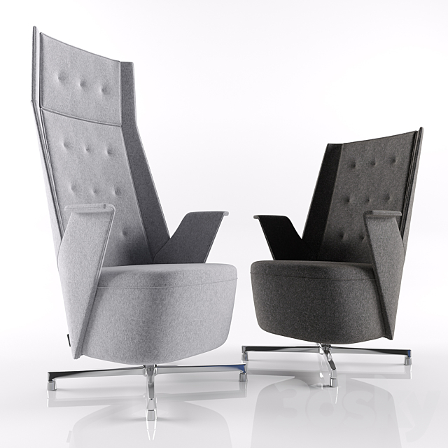 ESTEL EMBRACE lounge chairs 3DS Max Model - thumbnail 2