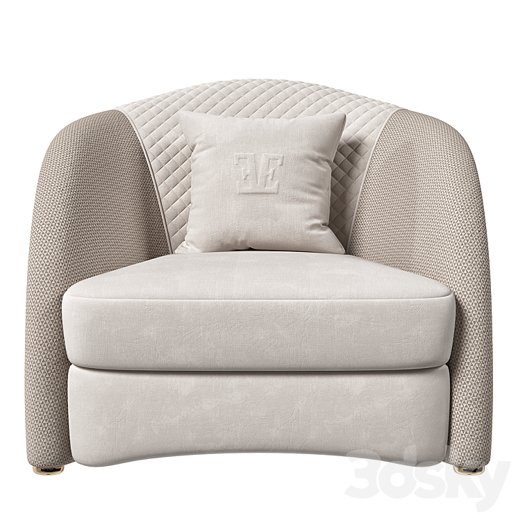 ESTETICA FABIANO armchair 3DS Max Model - thumbnail 2