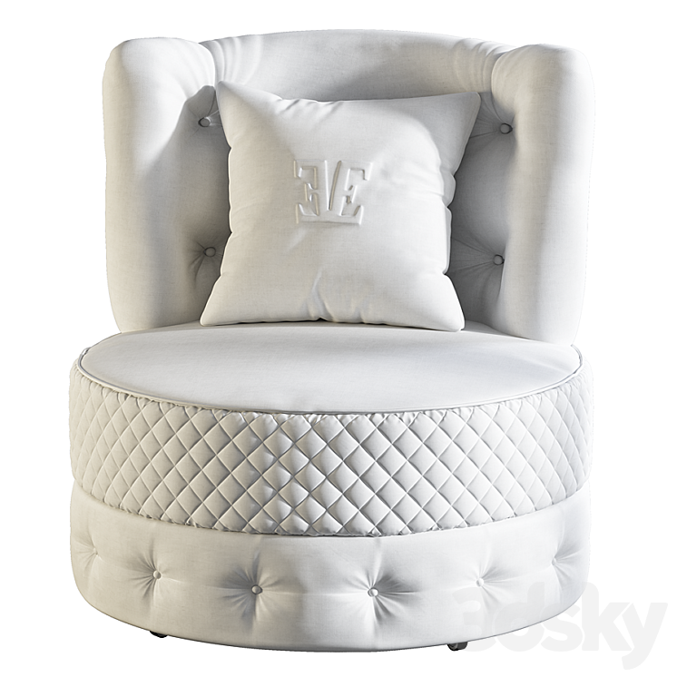 Estetica Manhattan armchair 3DS Max Model - thumbnail 1