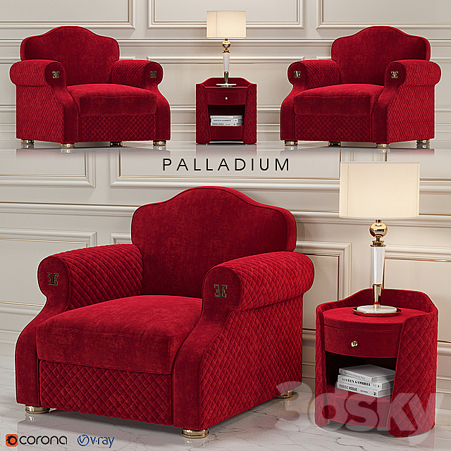 Estetica Palladium armchair 3ds Max - thumbnail 1