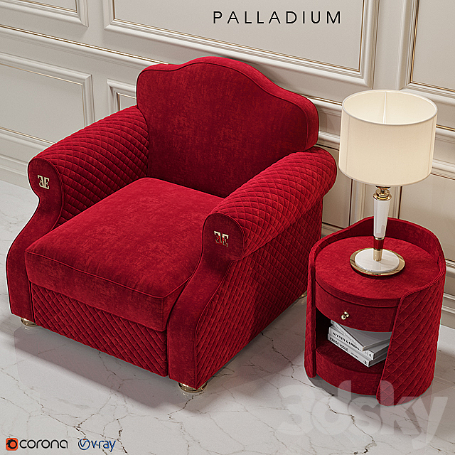 Estetica Palladium armchair 3ds Max - thumbnail 2