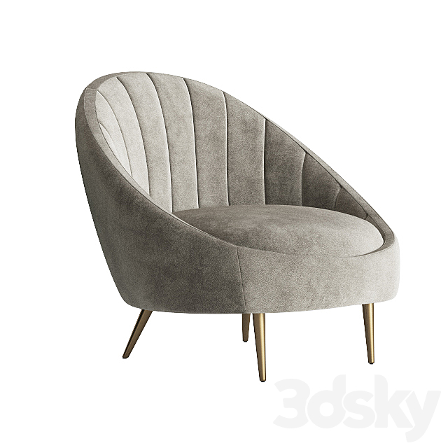 Ether Padded Armchair 3dsMax Model - thumbnail 3