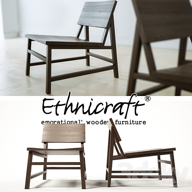 Ethnicraft – TEAK N2 LOUNGE CHAIR 3DSMax File - thumbnail 1