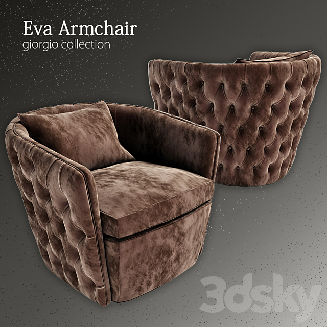 Eva Armchaire 3DSMax File - thumbnail 2