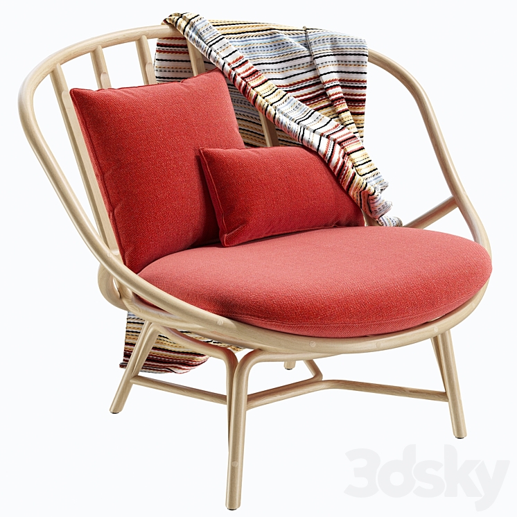 Expormim Armadillo armchair T030 3DS Max - thumbnail 1