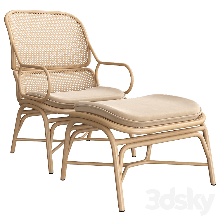 Expormim Frames Lounge Chair 3DS Max Model - thumbnail 1