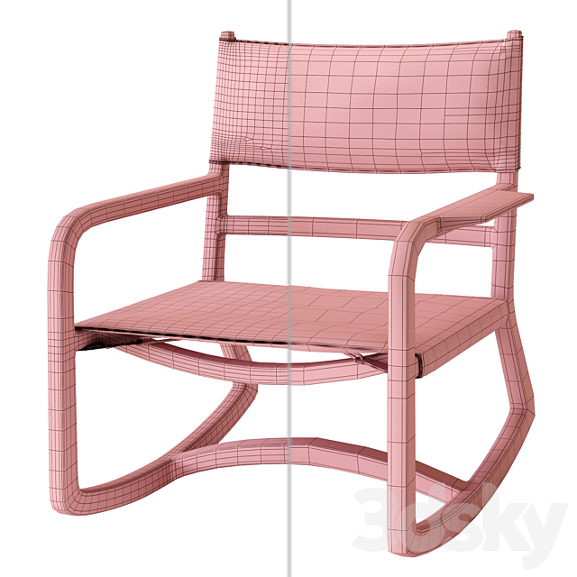 Exteta LPIDC05 – Rocking Chair 3DS Max Model - thumbnail 4