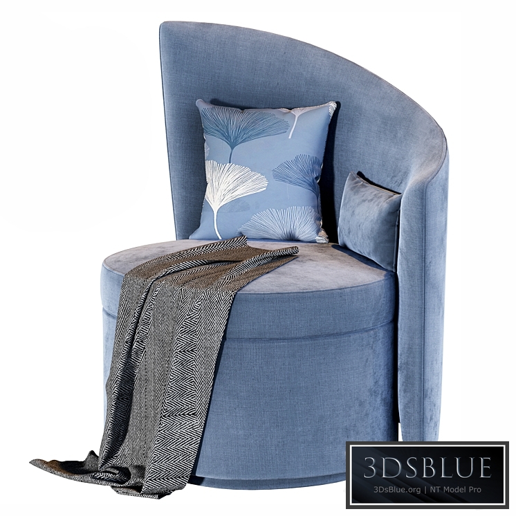 Fabric Armchair Camille by Sicis 3DS Max - thumbnail 3