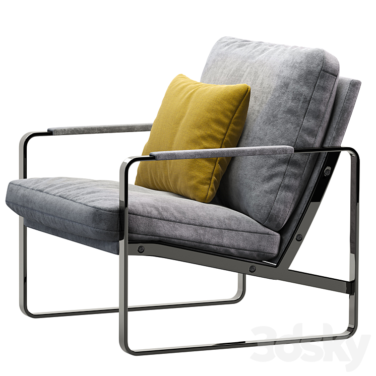 Fabricius walter knoll armchair 3DS Max - thumbnail 2