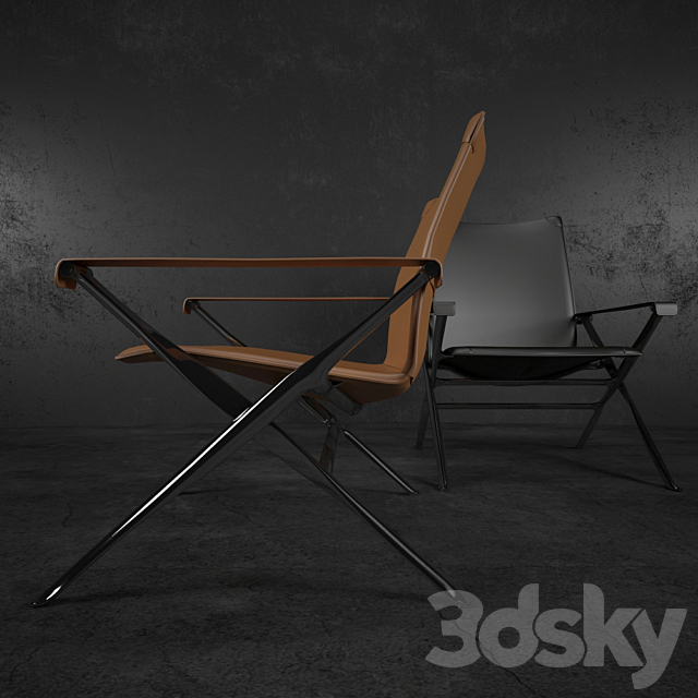 Factory B & B ITALIA chair Baverly 3DS Max Model - thumbnail 2