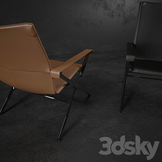 Factory B & B ITALIA chair Baverly 3DS Max Model - thumbnail 3