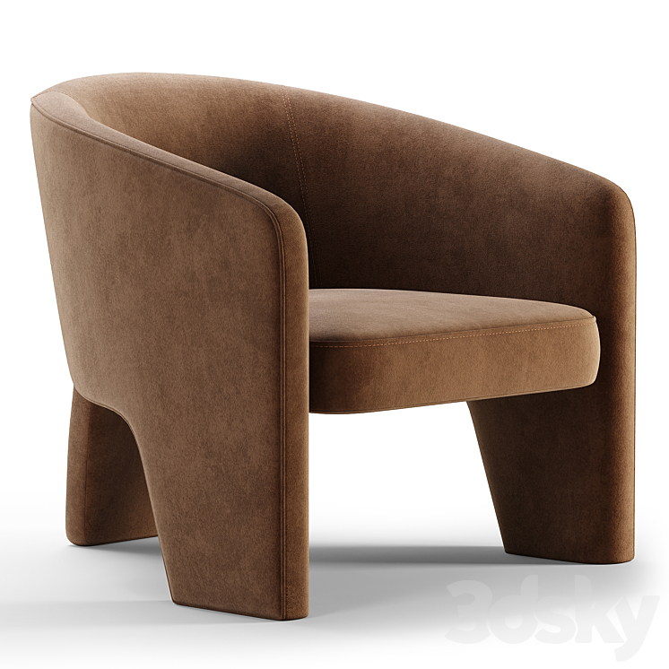 Fae Armchair 3DS Max Model - thumbnail 2