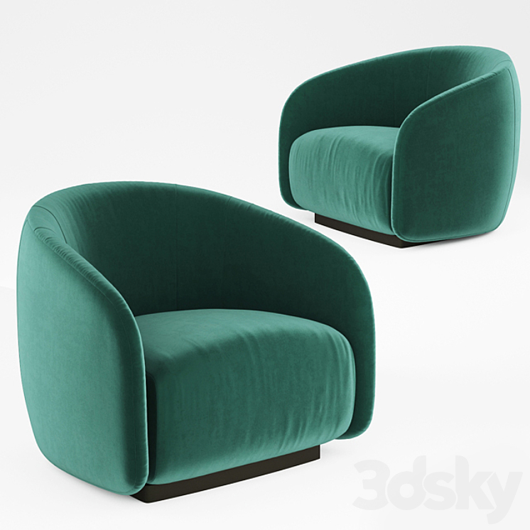 Fanny armchair by Casa Fendi 3DS Max - thumbnail 1
