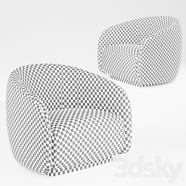 Fanny armchair by Casa Fendi 3DSMax File - thumbnail 2