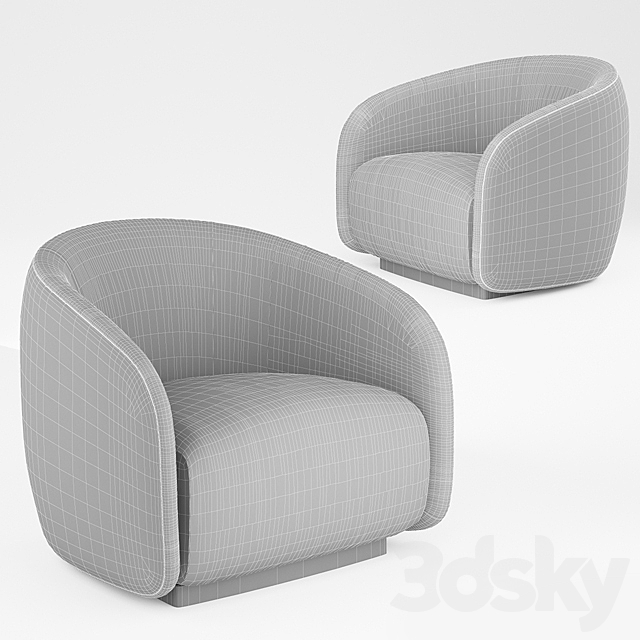 Fanny armchair by Casa Fendi 3DSMax File - thumbnail 3