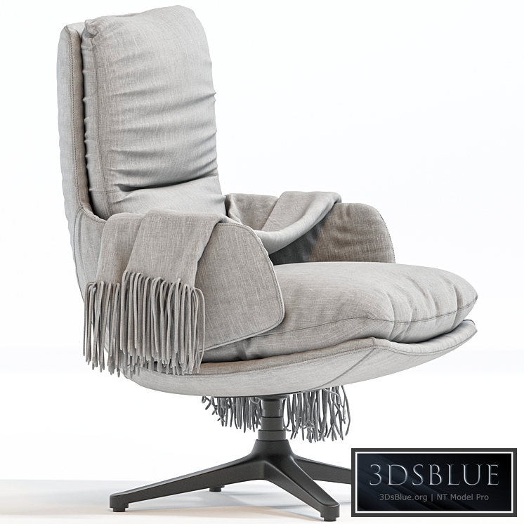 Fauteuil Bristol Velours Weimar 3DS Max - thumbnail 3