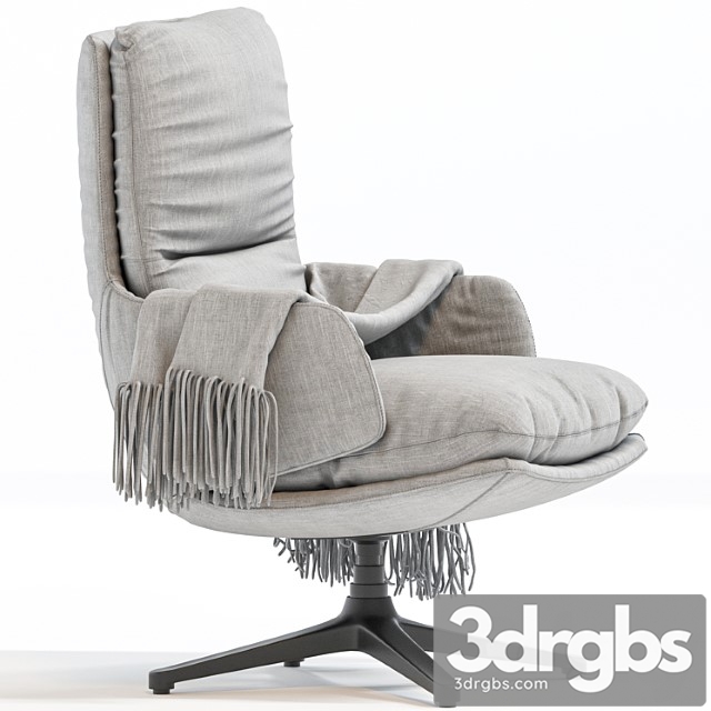 Fauteuil Bristol Velours Weimar 3dsmax Download - thumbnail 1