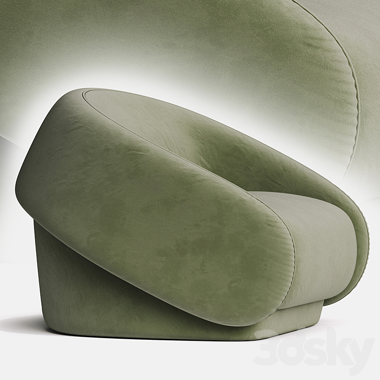 FAUTEUIL CONVERTIBLE ARMCHAIR 3DS Max - thumbnail 2