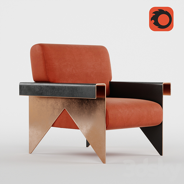 FBC Montis Armchair 3DS Max - thumbnail 1