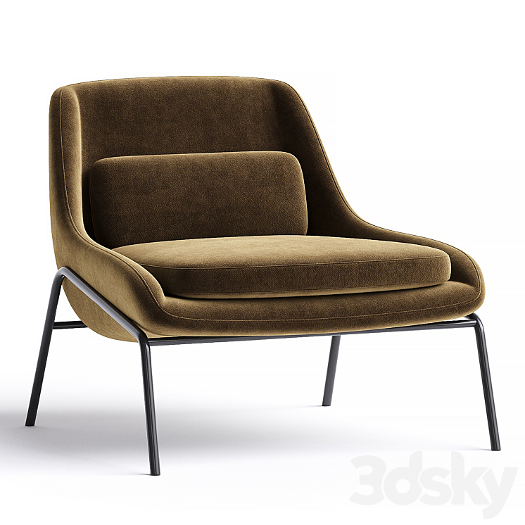 FENCY | Small armchair By Nube Italia 3DS Max Model - thumbnail 3