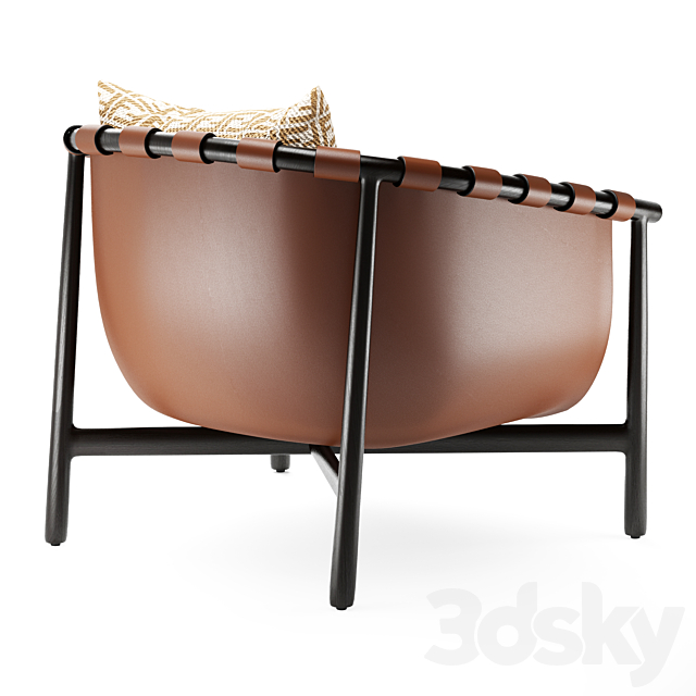 Fendi armchair Cleo 3DS Max Model - thumbnail 3