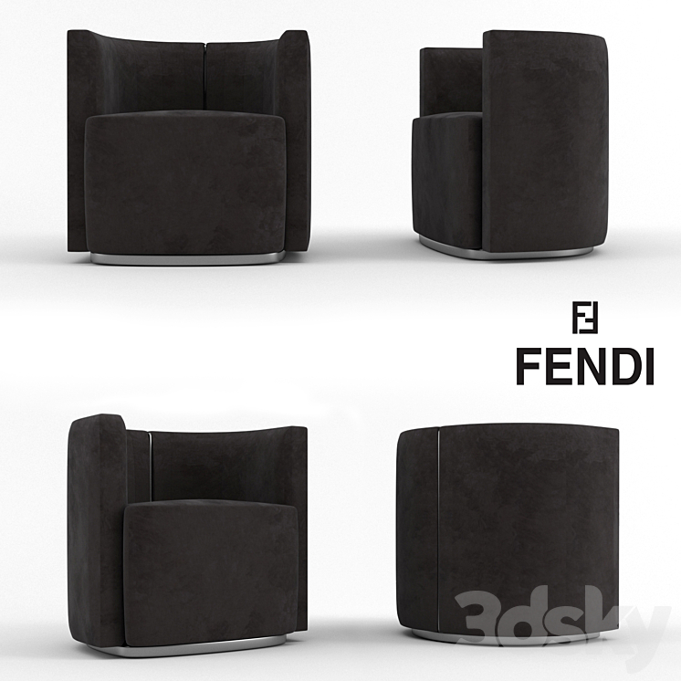 Fendi Camilla Armchair 3DS Max - thumbnail 1