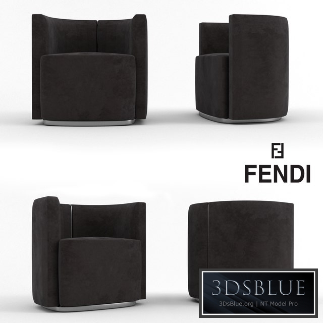 Fendi Camilla Armchair 3DS Max - thumbnail 3