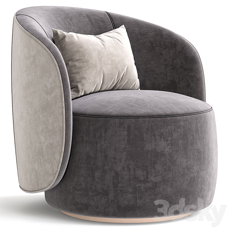 Fendi Casa Anabelle Armchair 3DS Max Model - thumbnail 1