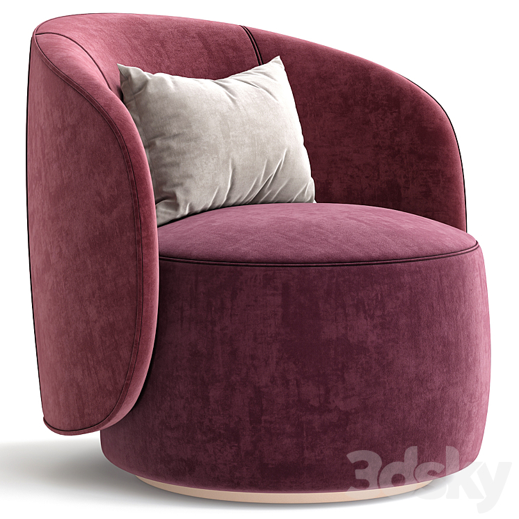 Fendi Casa Anabelle Armchair 3DS Max Model - thumbnail 2