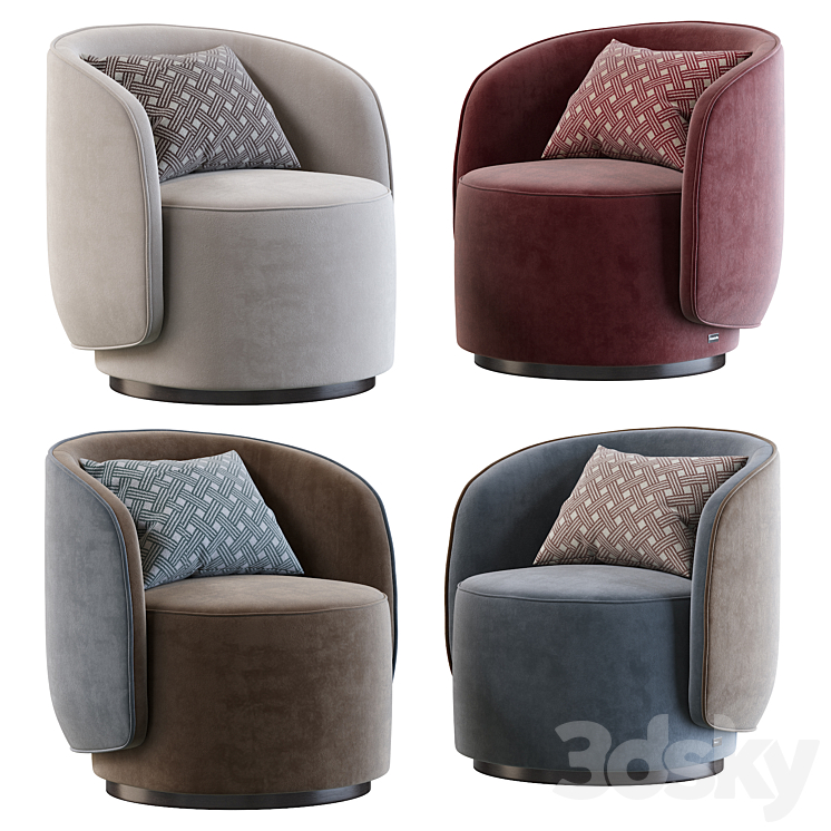 Fendi Casa Annabelle armchair 3DS Max - thumbnail 1