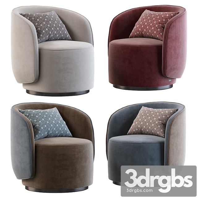 Fendi casa annabelle armchair 3dsmax Download - thumbnail 1