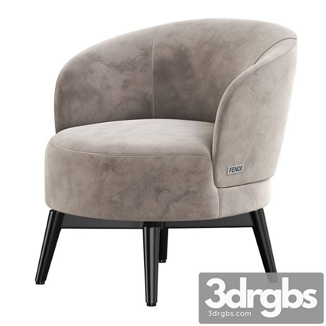 Fendi Casa Armchair 3dsmax Download - thumbnail 1