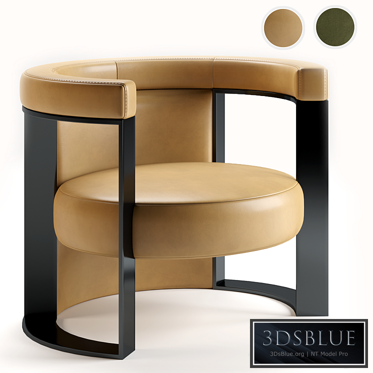 FENDI CASA armchairs ROGER 3DS Max - thumbnail 3