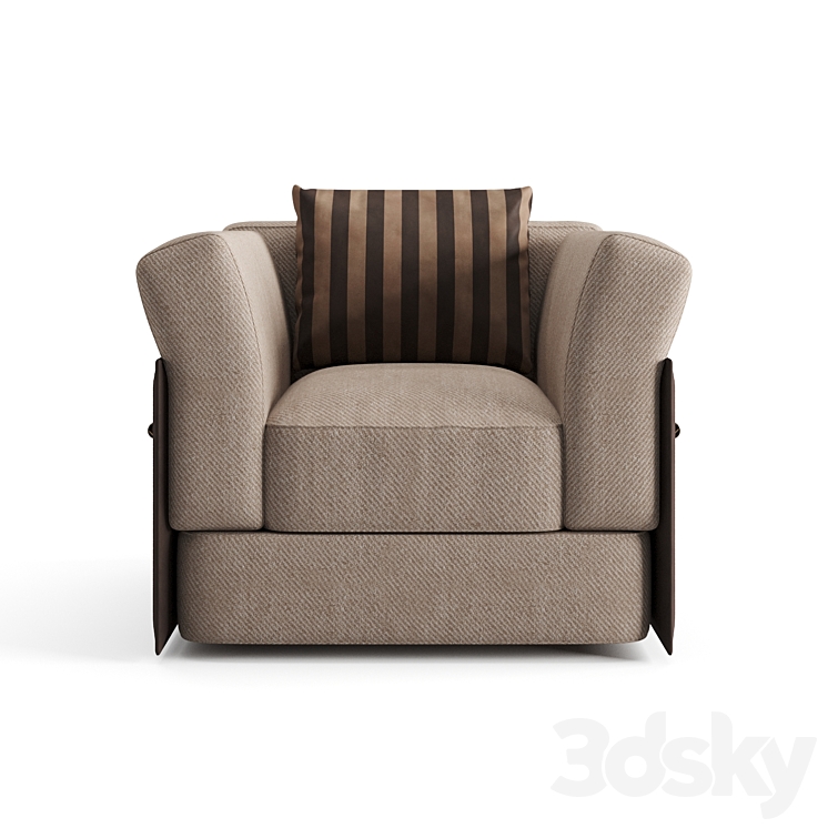 Fendi Casa Benson Tailor Armchair 3DS Max - thumbnail 2