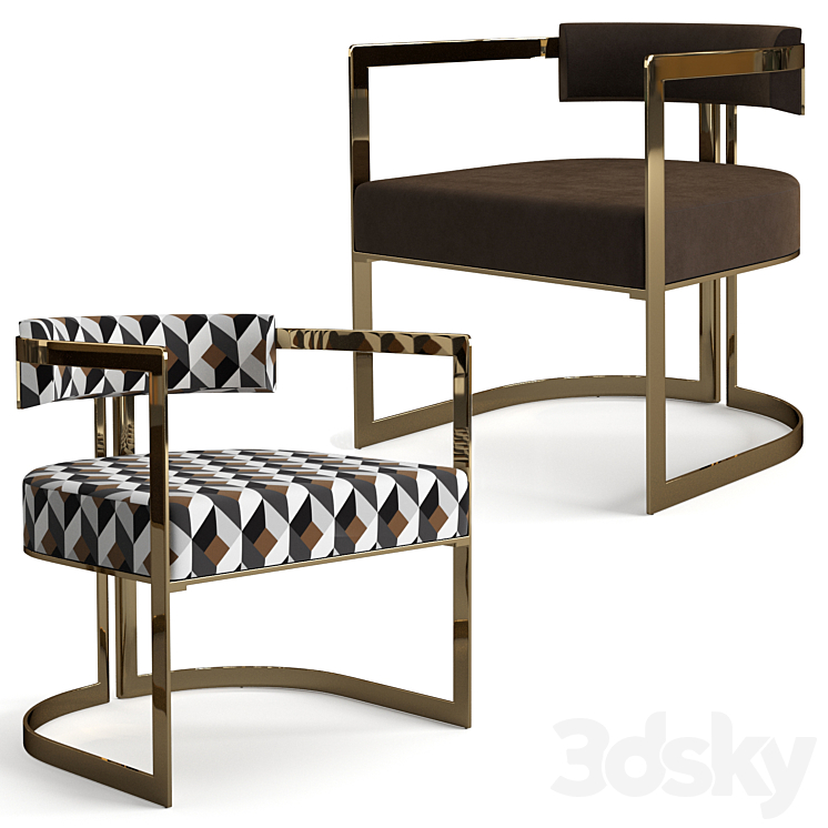 Fendi Casa brigitte armchair 3DS Max - thumbnail 1