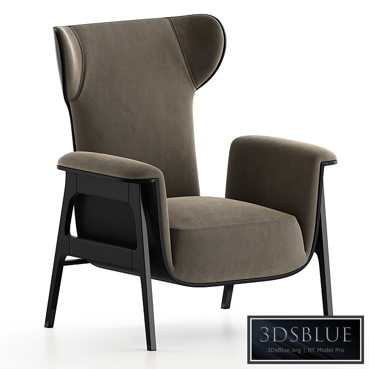 Fendi casa – Cerva armchair 3DS Max - thumbnail 3