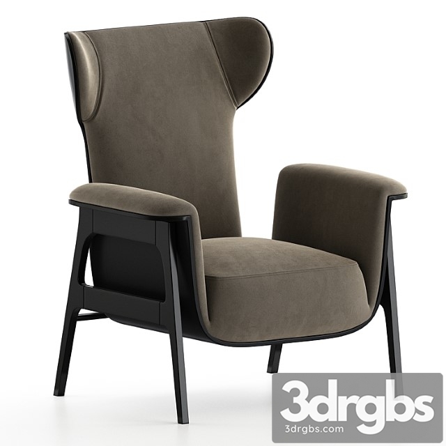 Fendi casa – cerva armchair 3dsmax Download - thumbnail 1