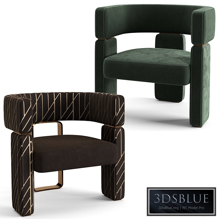 Fendi Casa Margaret armchair 3DS Max - thumbnail 3