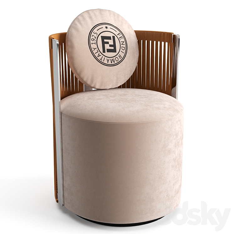 Fendi Casa Thea armchair 3DS Max - thumbnail 1