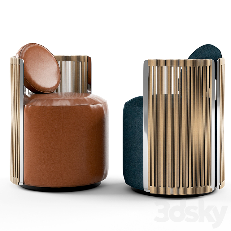 Fendi Casa Thea Armchair 3DS Max - thumbnail 1