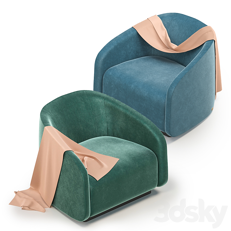 Fendi Fanny Armchair 3DS Max - thumbnail 1