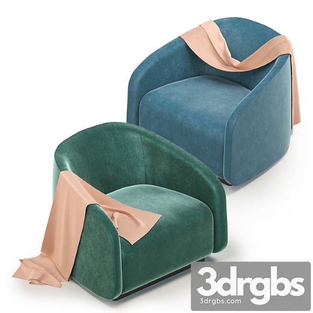 Fendi fanny armchair 3dsmax Download - thumbnail 1