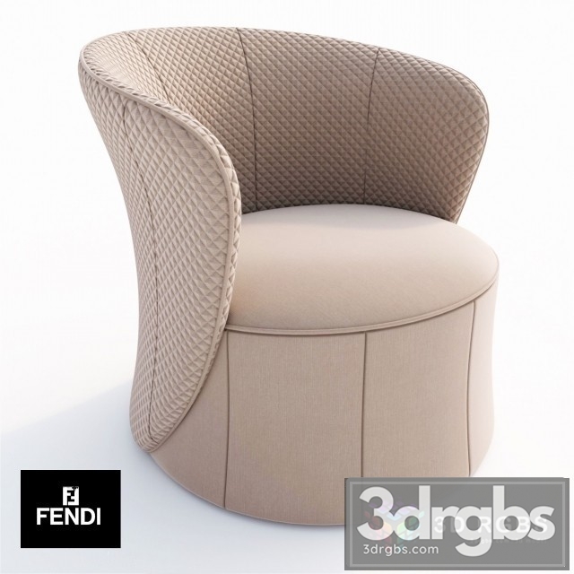 Fendi Round Armchair 3dsmax Download - thumbnail 1